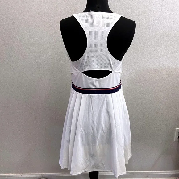 G/Fore G4 Womens XL Pleated Dress Tennis Golf Racerback Stretch White NWOT - Picture 9 of 9